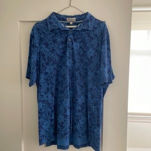 Peter Millar Crown Soft Polo XL blue paisley / floral